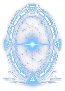 A surveyed warp gate, its far side known